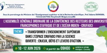 Abidjan accueillera l&rsquo;Assemblée Générale la Conférence des Recteurs des Universités Francopjones d&rsquo;Afrique et de l&rsquo;Océan Indien (CRUFAOCI)
